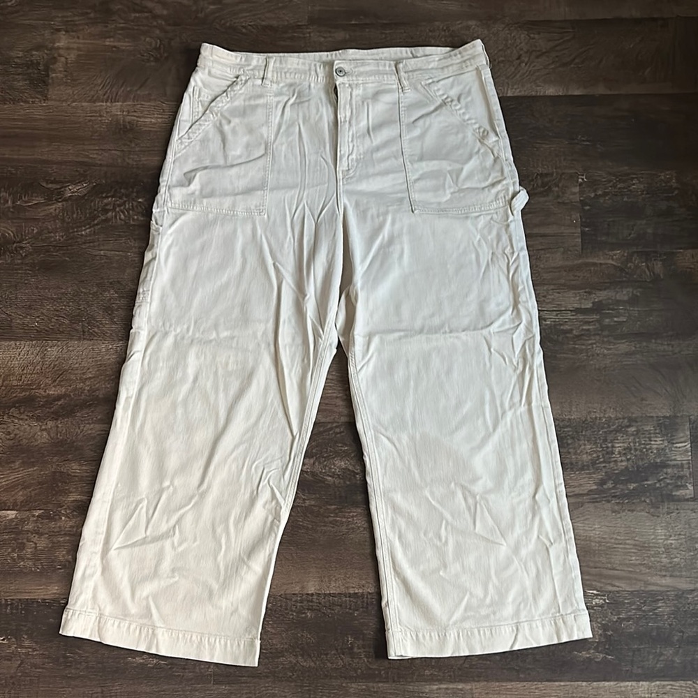 American Eagle Outfitters White Flare Wide Leg Jeans
